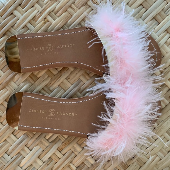 Fluffy Pink Sandals - Picture 3 of 3